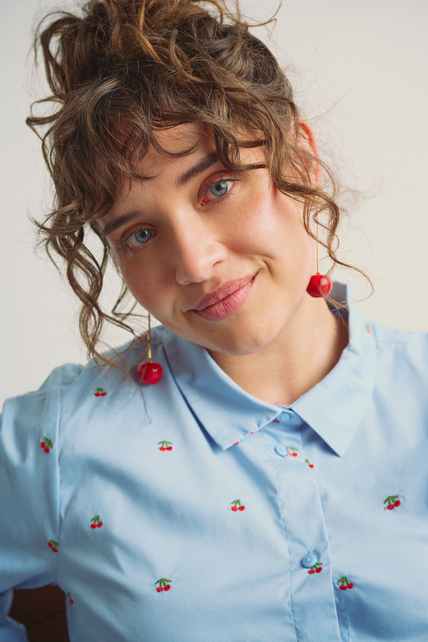 Zizzi Hemd mit Kirschen, , Model