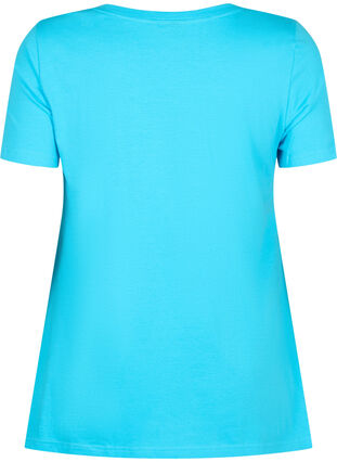 Baumwoll-T-Shirt mit kurzen Ärmeln, Blue Atoll W. Be, Packshot image number 1