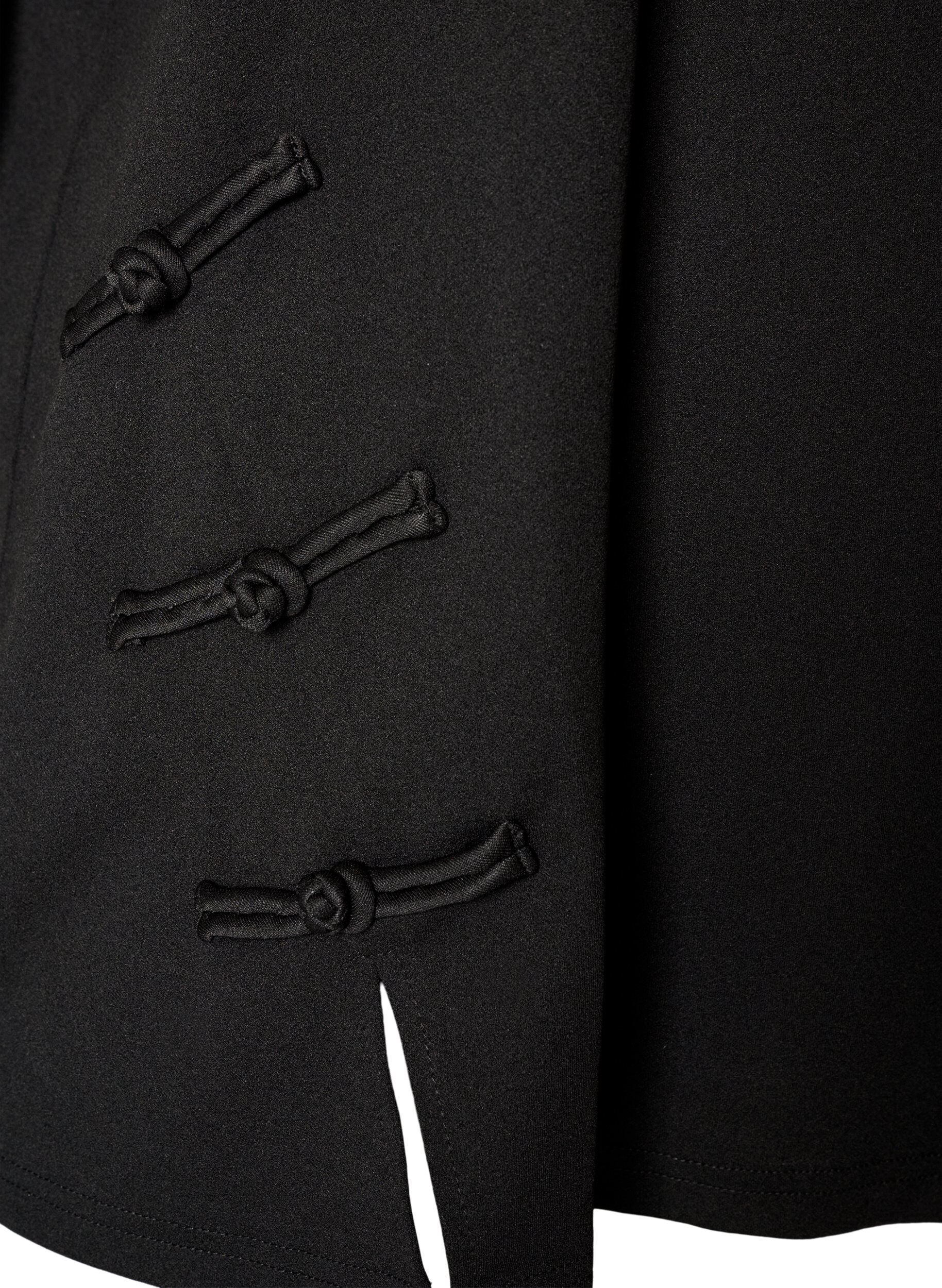 ZizziT-Shirt mit Schlitzen und dekorativen Knotenverschl&uuml;ssen, Schwarz, Packshot image number 3