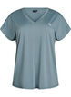 Lockeres Trainings-T-Shirt mit V-Ausschnitt, Grau, Packshot image number 0