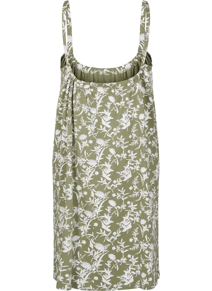 Midi-Tr&auml;gerkleid aus Bio-Baumwolle, Gr&uuml;n, Packshot image number 1