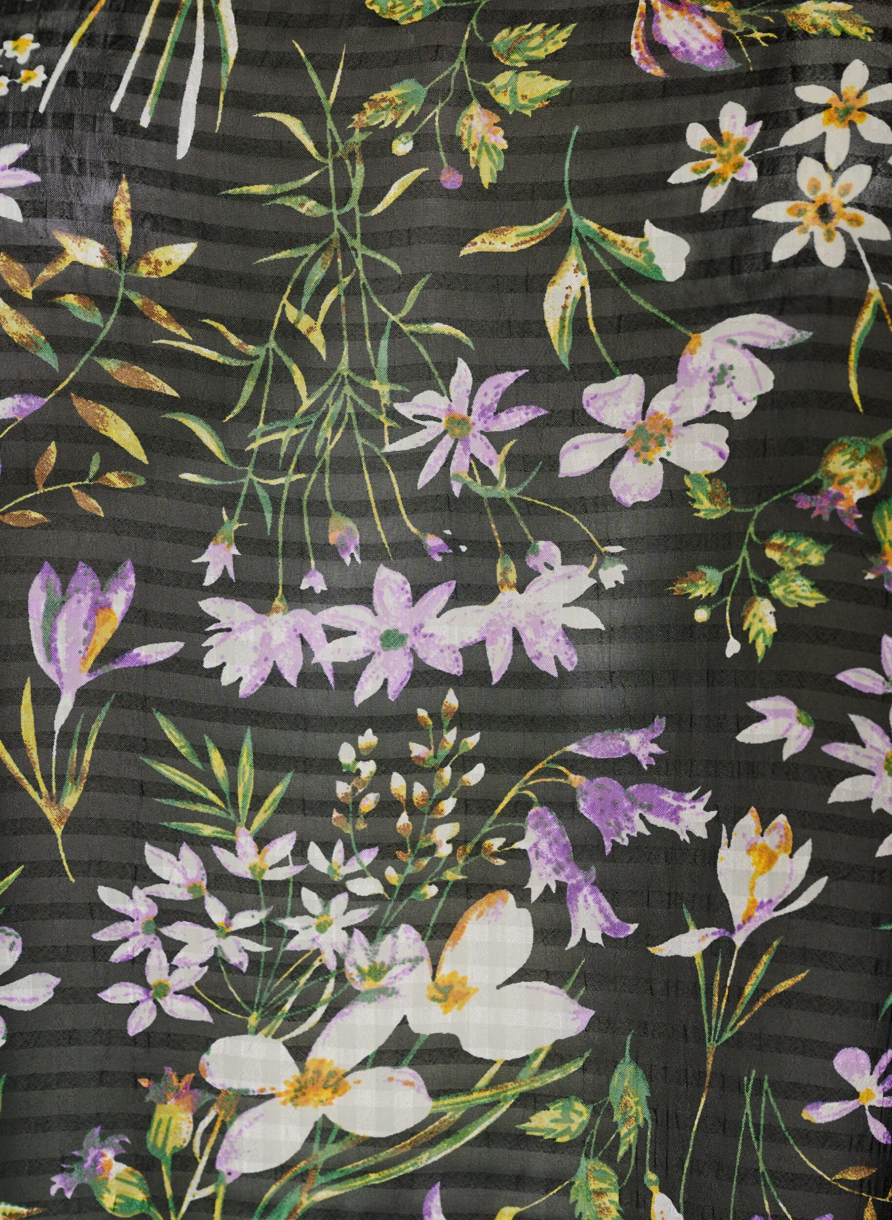 ZizziGebl&uuml;mte Bluse mit V-Ausschnitt, Schwarz, Packshot image number 2