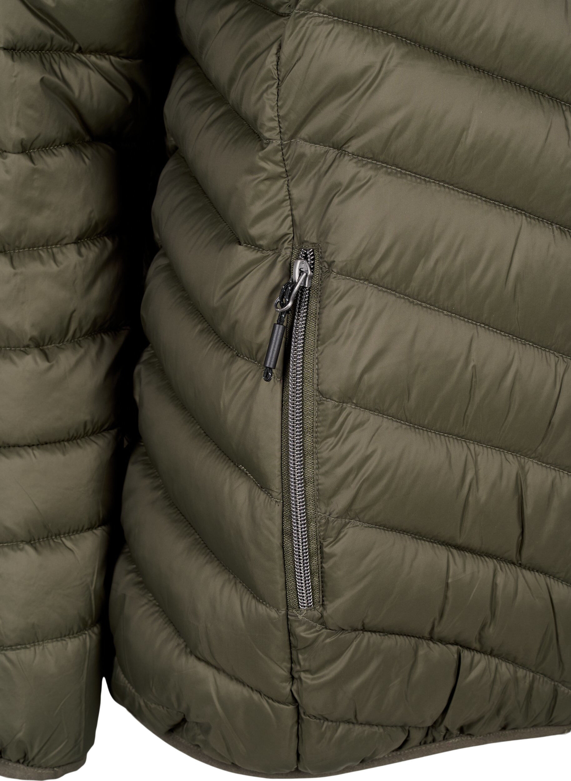 Zizzi Leichte Jacke mit Kapuze, Gr&uuml;n, Packshot image number 3