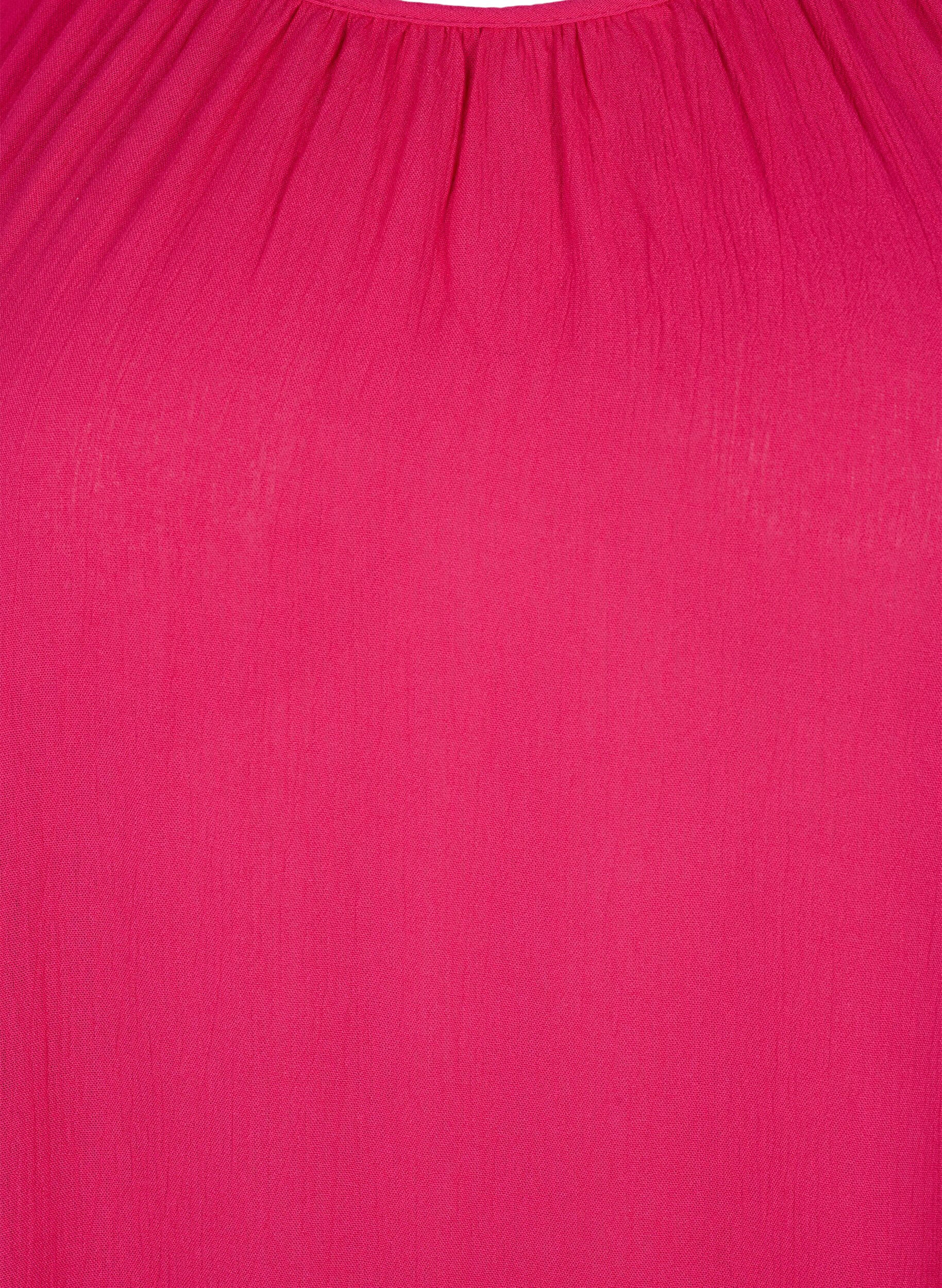 Zizzi Kleid aus Viskose mit kurzen &Auml;rmeln, Bright Rose, Packshot image number 2