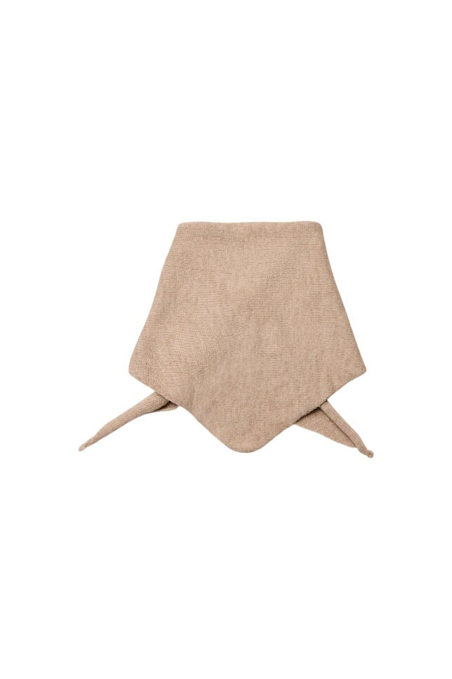 Gestricktes Dreieckstuch, Beige, Packshot image number 1
