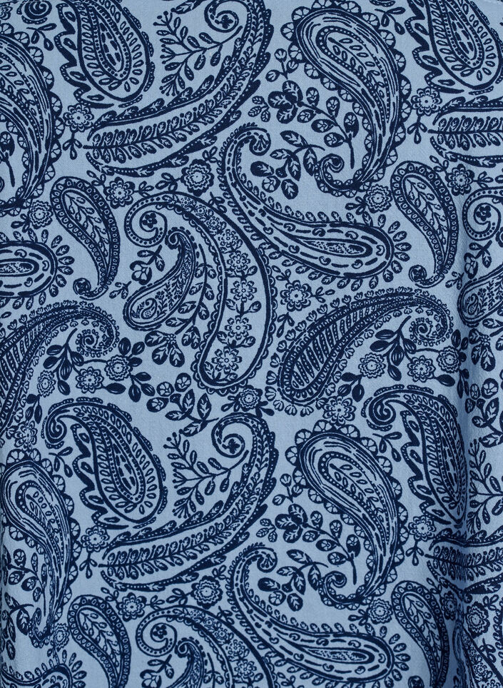 Kurzes A-Linien-Kleid mit Paisleymuster, Blau, Packshot image number 2