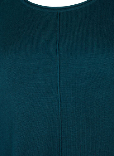 Gestrickte Bluse aus Baumwoll-Viskose-Mischung, Reflecting Pond, Packshot image number 2