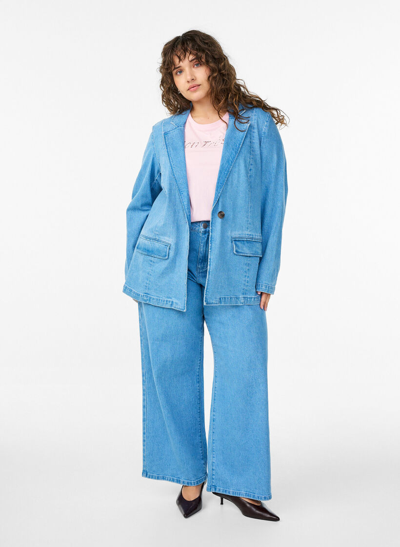 Denimblazer mit Taschen, Blau, Model image number 1