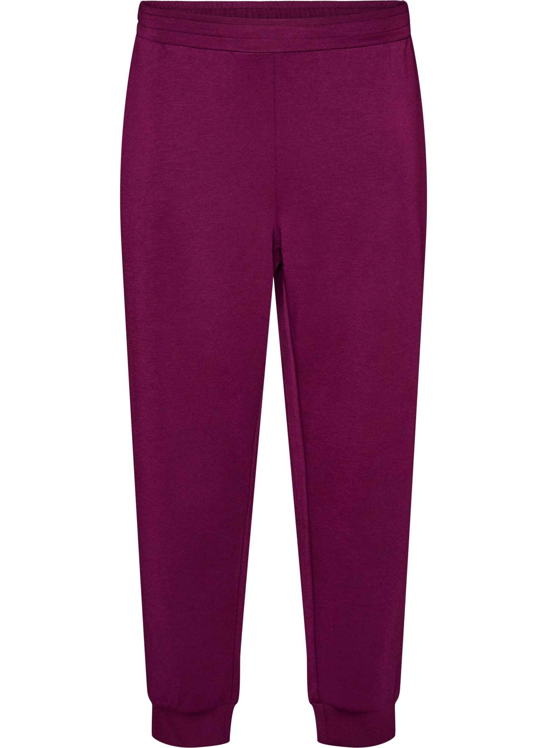 ZizziJerseyhose mit hoher Taille und Taschen, Lila, Packshot image number 0