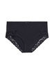 3er Pack Hipster-Panties mit Spitzenb&uuml;ndchen, Schwarz, Packshot image number 2