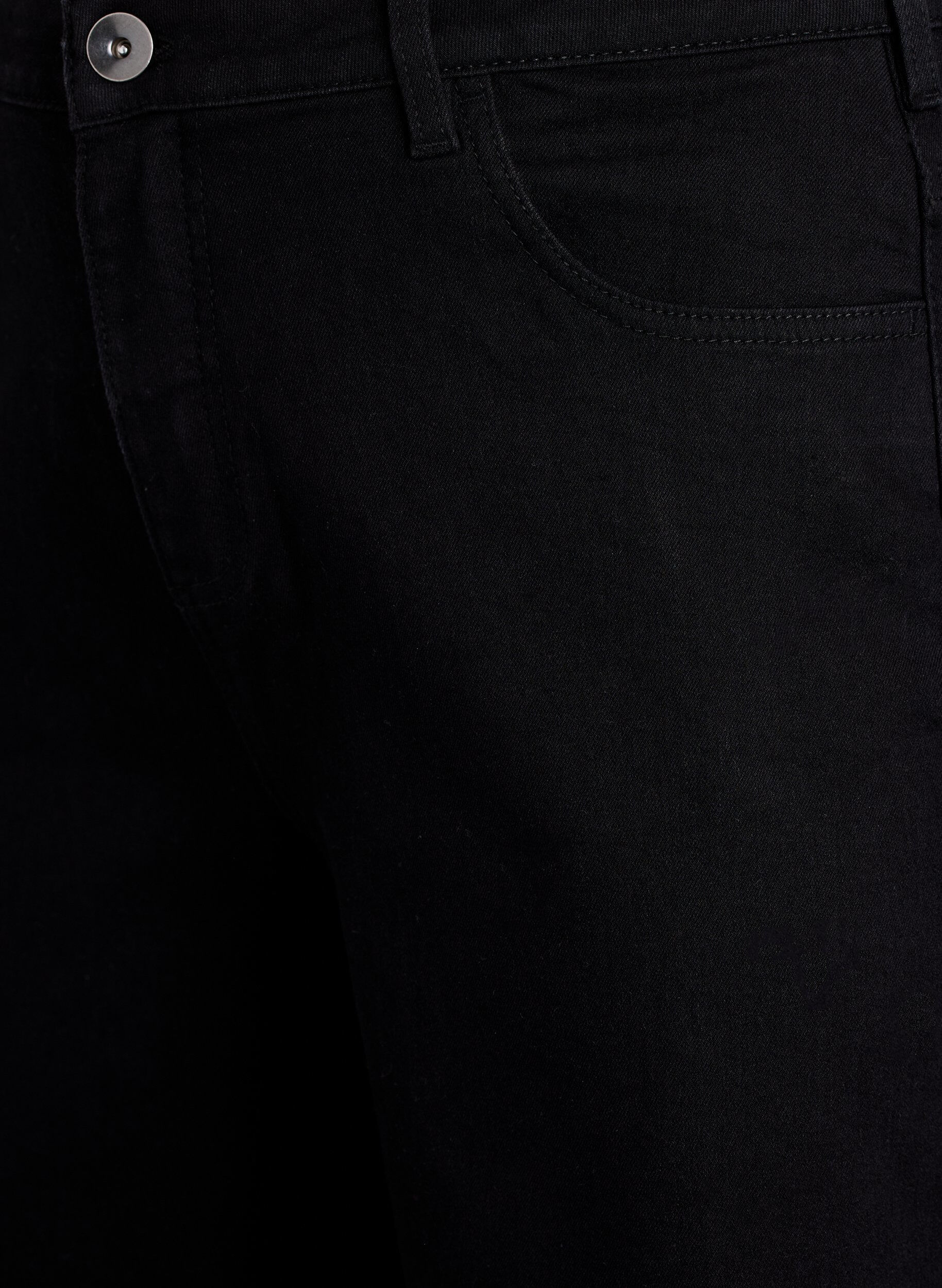 ZizziLocker sitzende Jeansshorts mit hoher Taille, Schwarz, Packshot image number 2