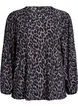Bluse mit langen &Auml;rmeln und Leopardenmuster, Grau, Packshot image number 0