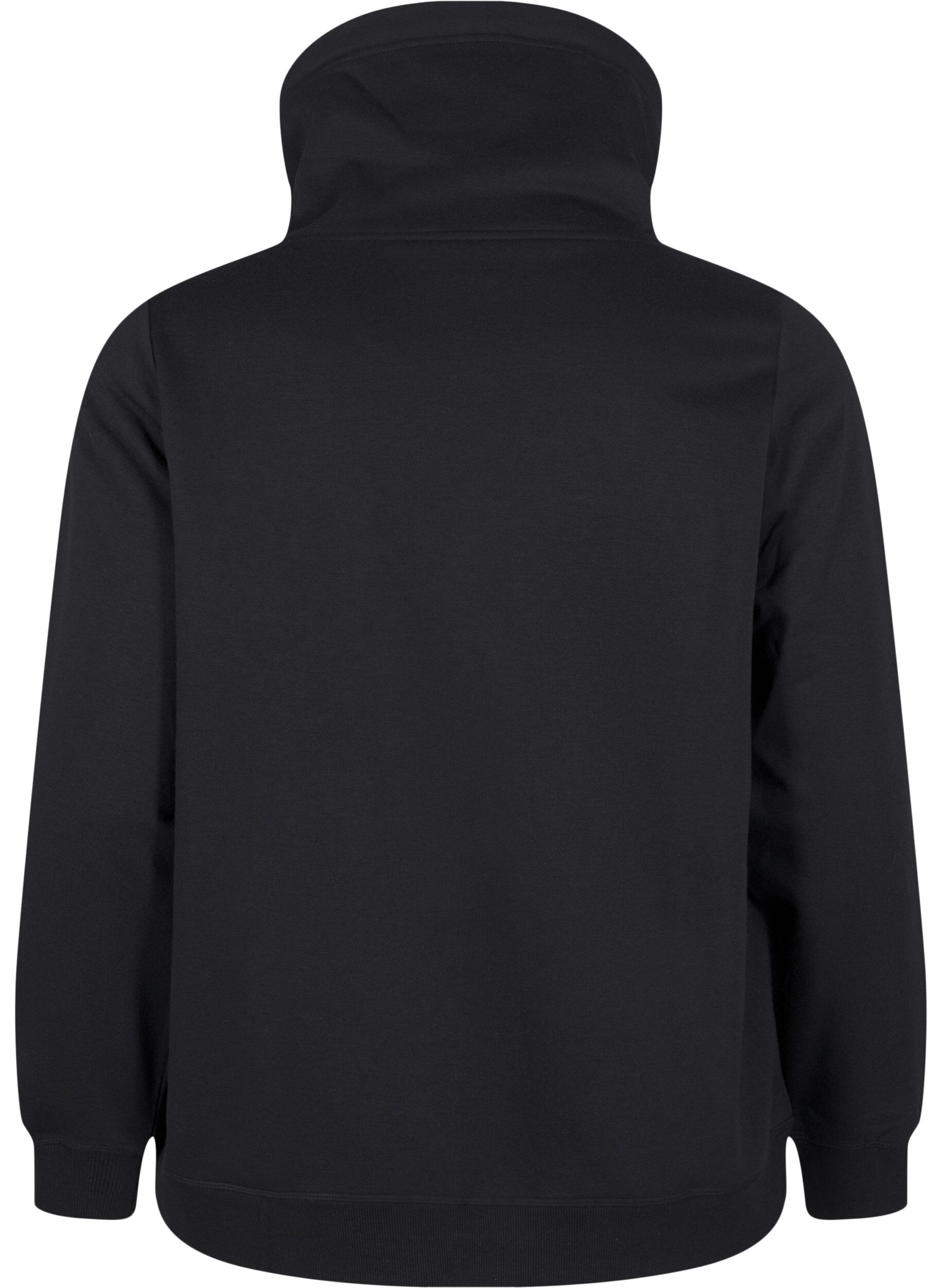 Zizzi FLASH - Sweatshirt mit Stehkragen, Black, Packshot image number 1
