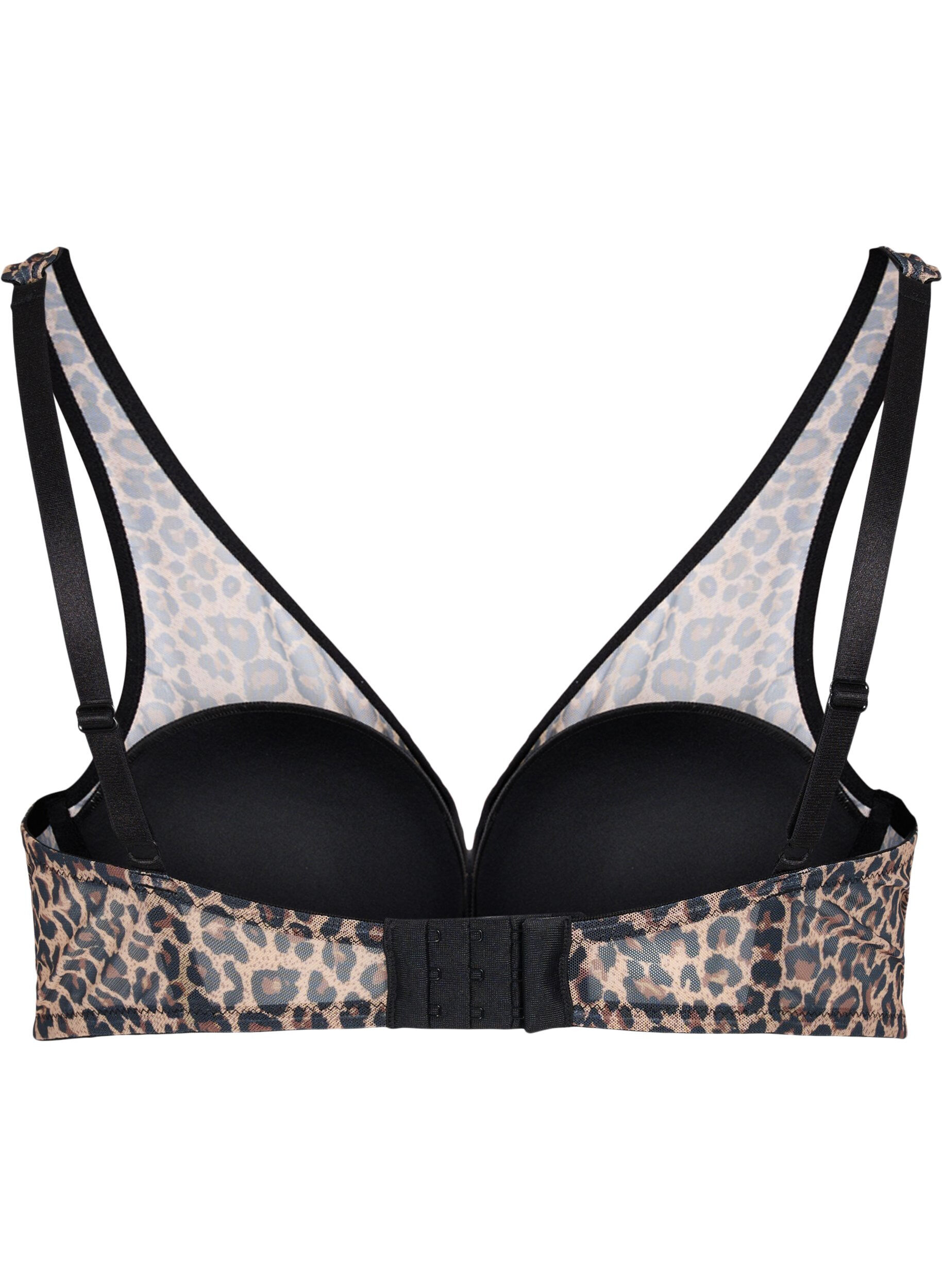 Zizzi BH mit herausnehmbaren Pads, Black Leo AOP, Packshot image number 1
