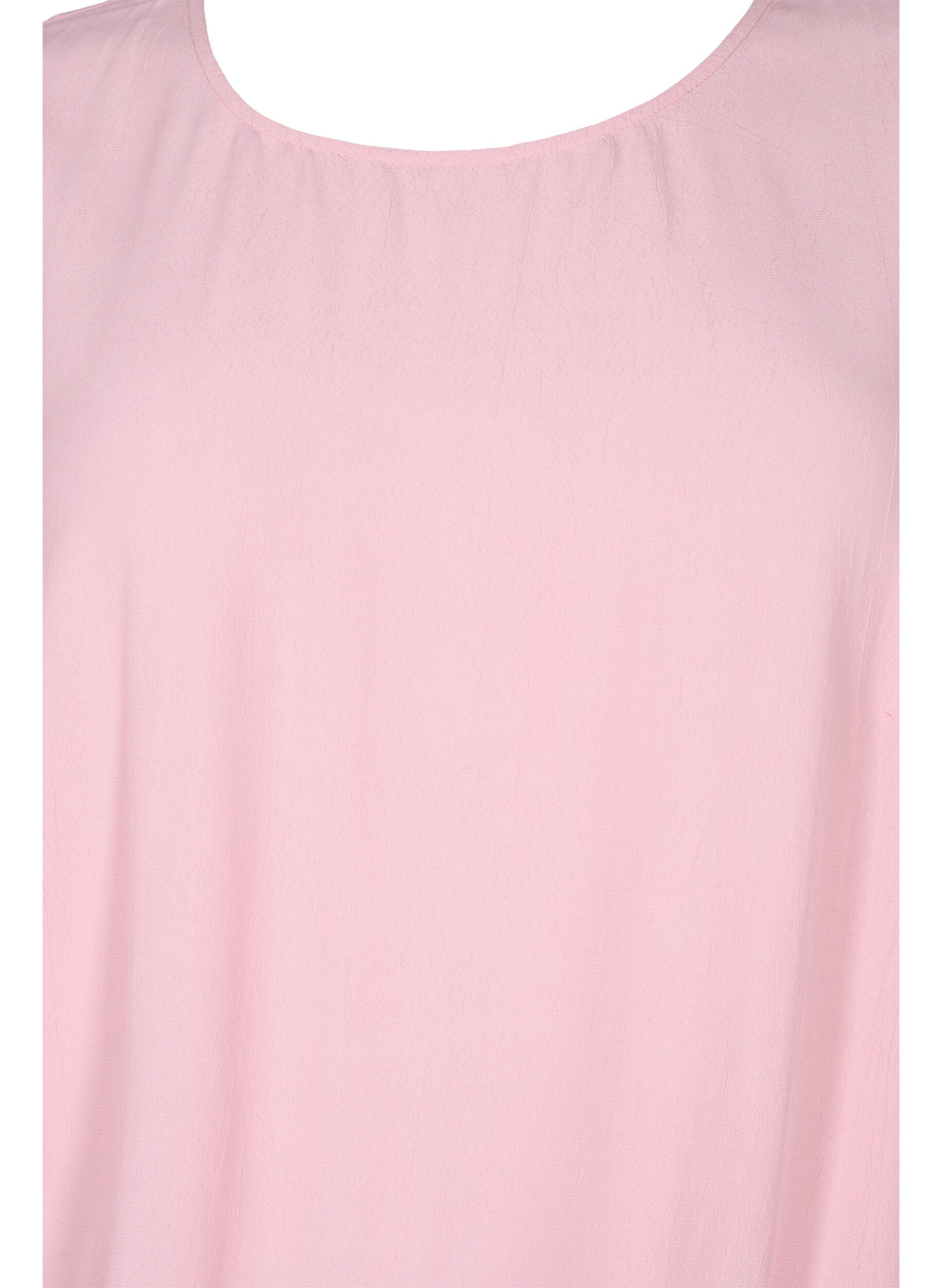 Zizzi Unifarbene Viskosebluse mit Ballon-Effekt, Zephyr, Packshot image number 2