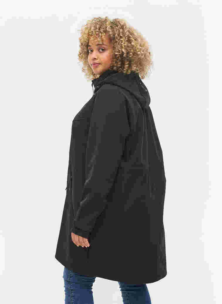Softshell-Jacke mit Fleece, Black Solid, Model image number 1