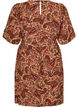 Kleid mit Paisleymuster und Bindeg&uuml;rtel, Braun, Packshot image number 1