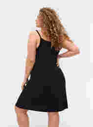 Einfarbiges Unterkleid aus Viskose, Black, Model