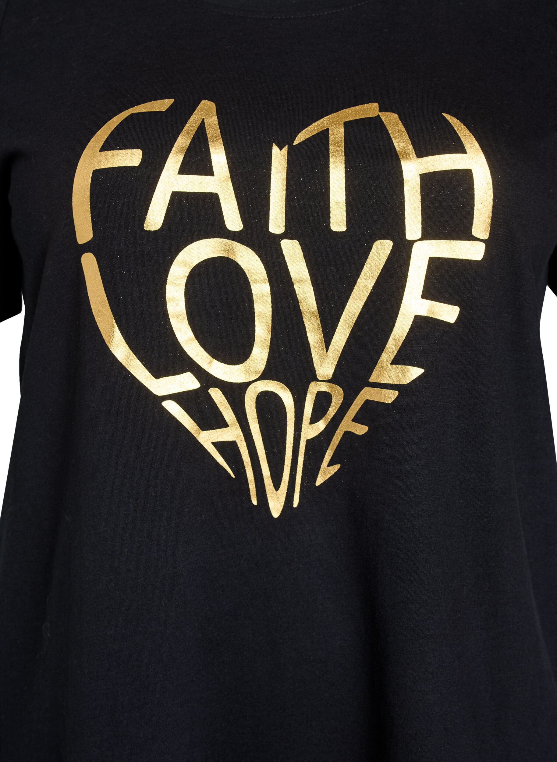 Zizzi FLASH - T-Shirt mit Print, Schwarz, Packshot image number 2