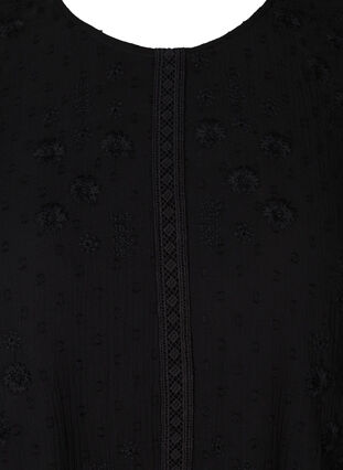 Langarm Kleid mit A-Linie, Black, Packshot image number 2