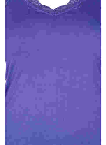 2er-Pack Tops mit Spitze, Black/Purple Coral, Packshot image number 3