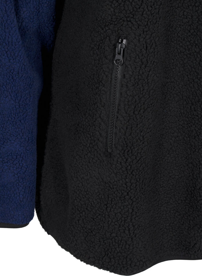 Teddyjacke mit Farbblock, Night Sky comb., Packshot image number 3