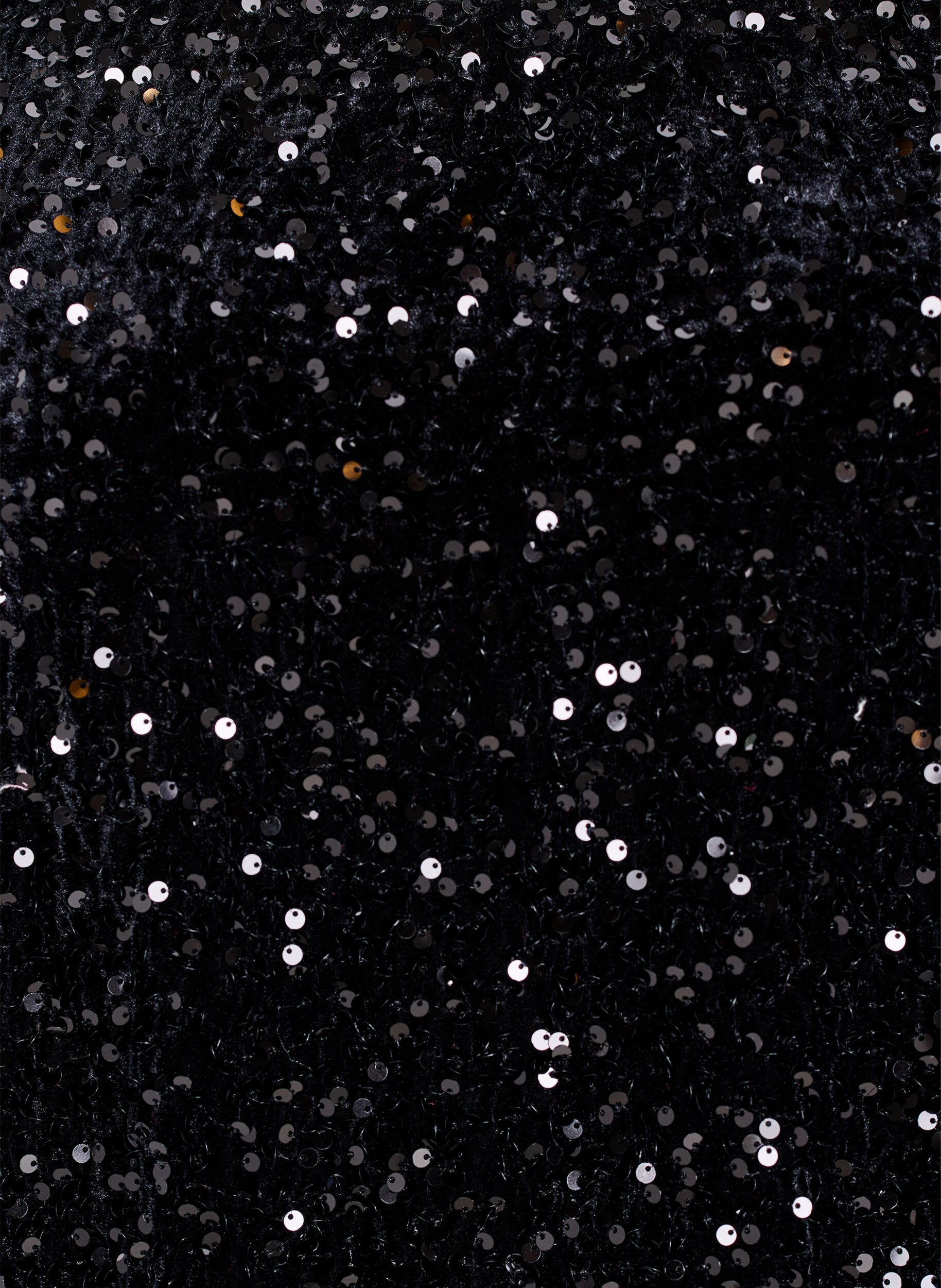 Zizzi Paillettenbluse mit langen &Auml;rmeln, Schwarz, Packshot image number 2