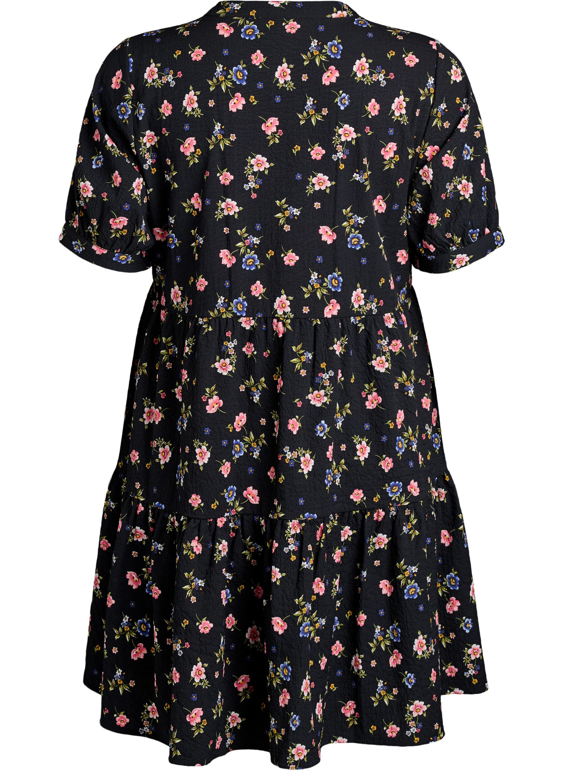 ZizziKurzes A-Linien-Kleid, Schwarz, Packshot image number 1