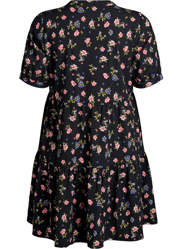 Kurzes A-Linien-Kleid, Schwarz, Packshot image number 1