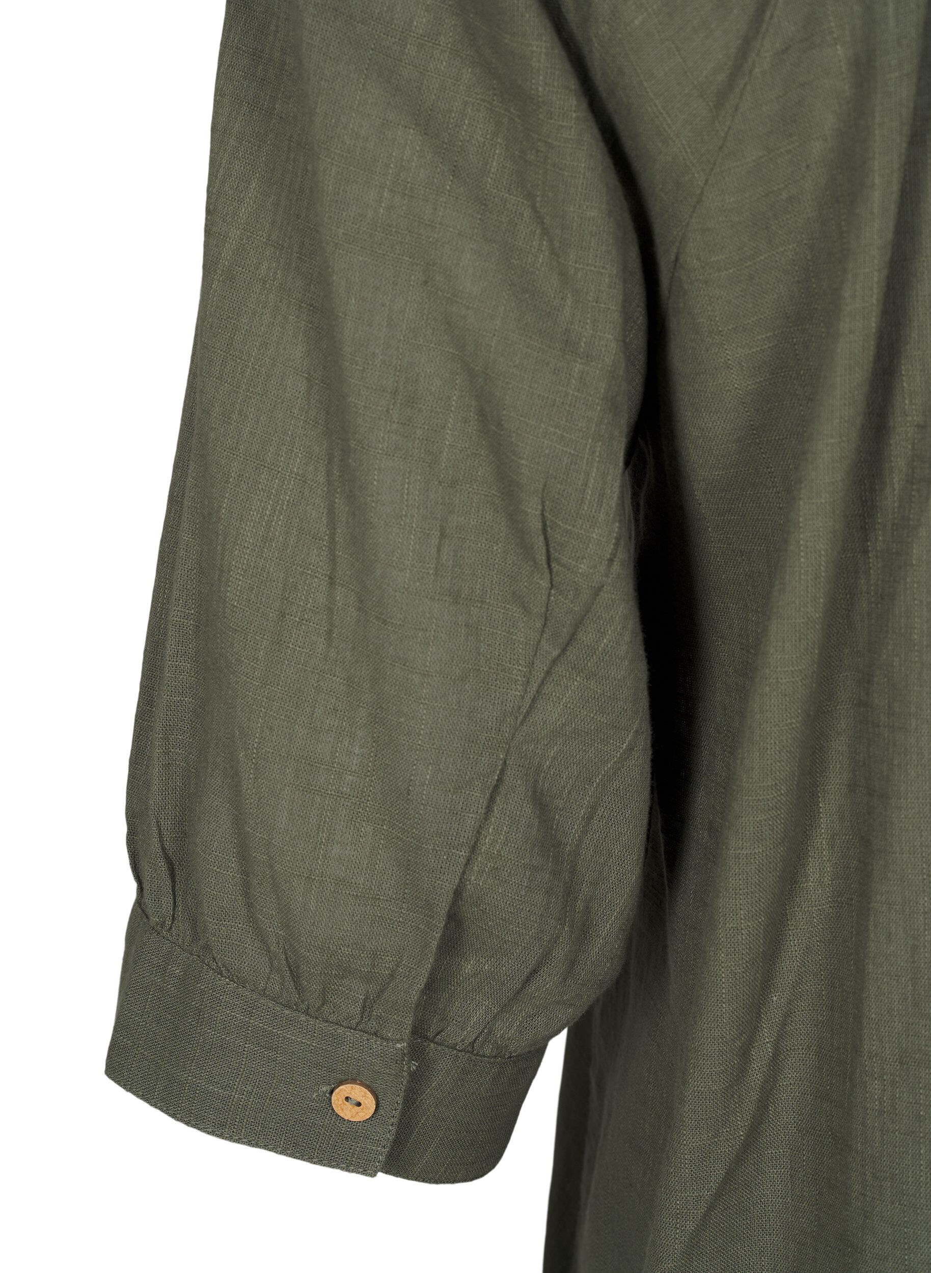 Zizzi Tunika aus Baumwolle mit V-Ausschnitt., Gr&uuml;n, Packshot image number 3