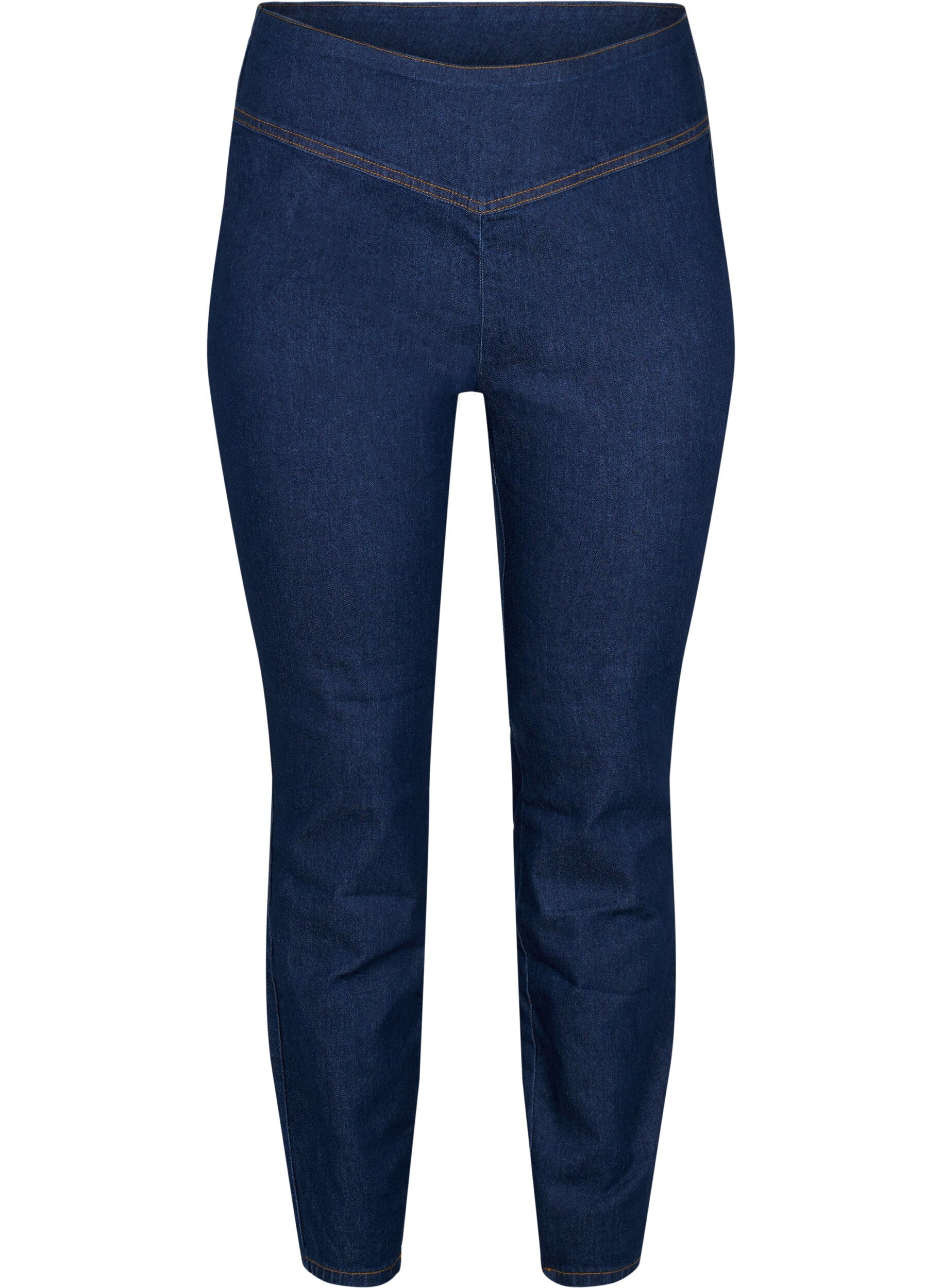 Zizzi Dehnbare Baumwollmischung Jeggings, Dark blue, Packshot image number 0