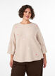 Strickbluse mit kleinen Stickmotiven, Beige, Model image number 0