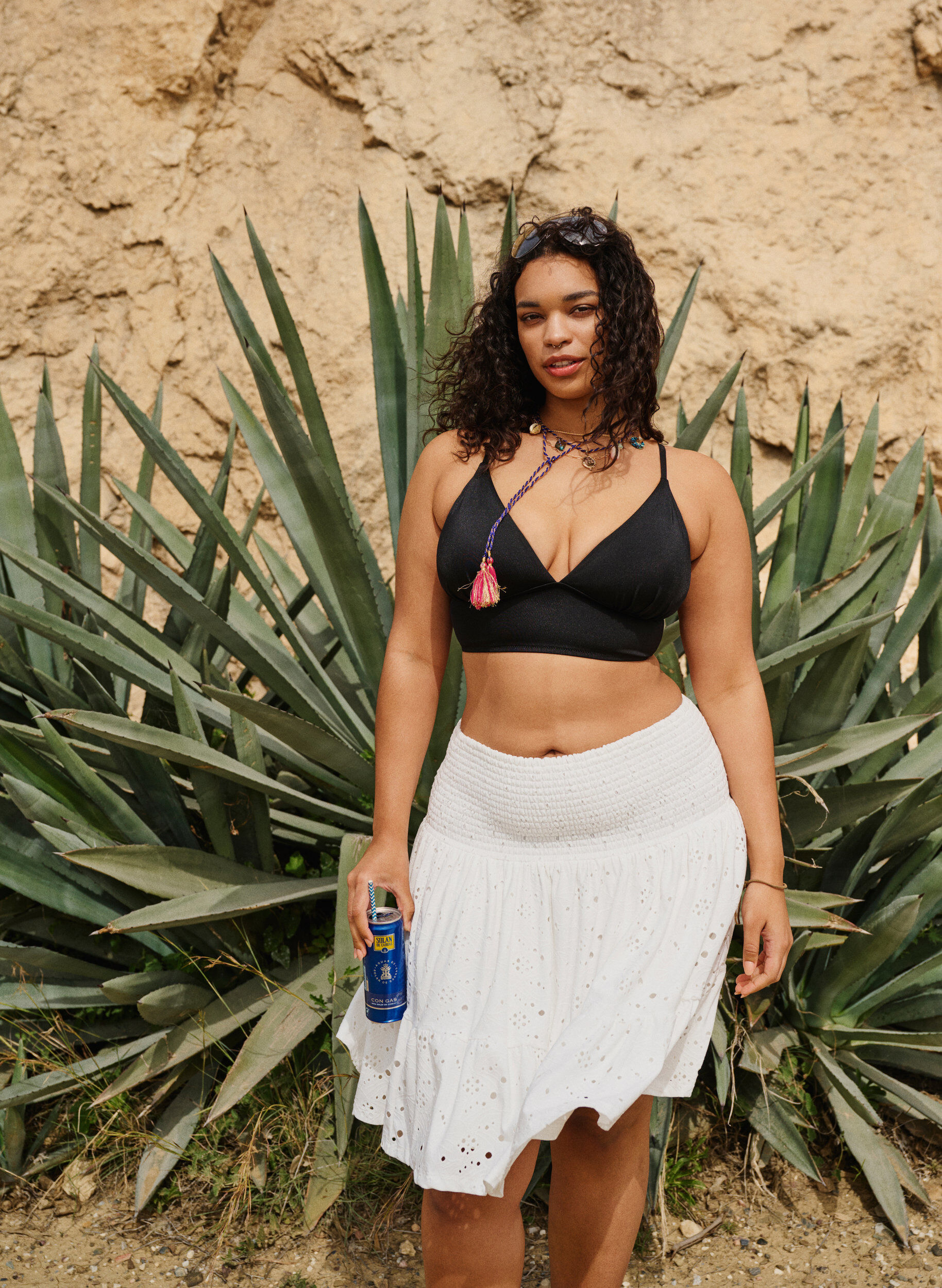 Zizzi Kittelrock mit Lochmuster, Bright White, Image image number 0