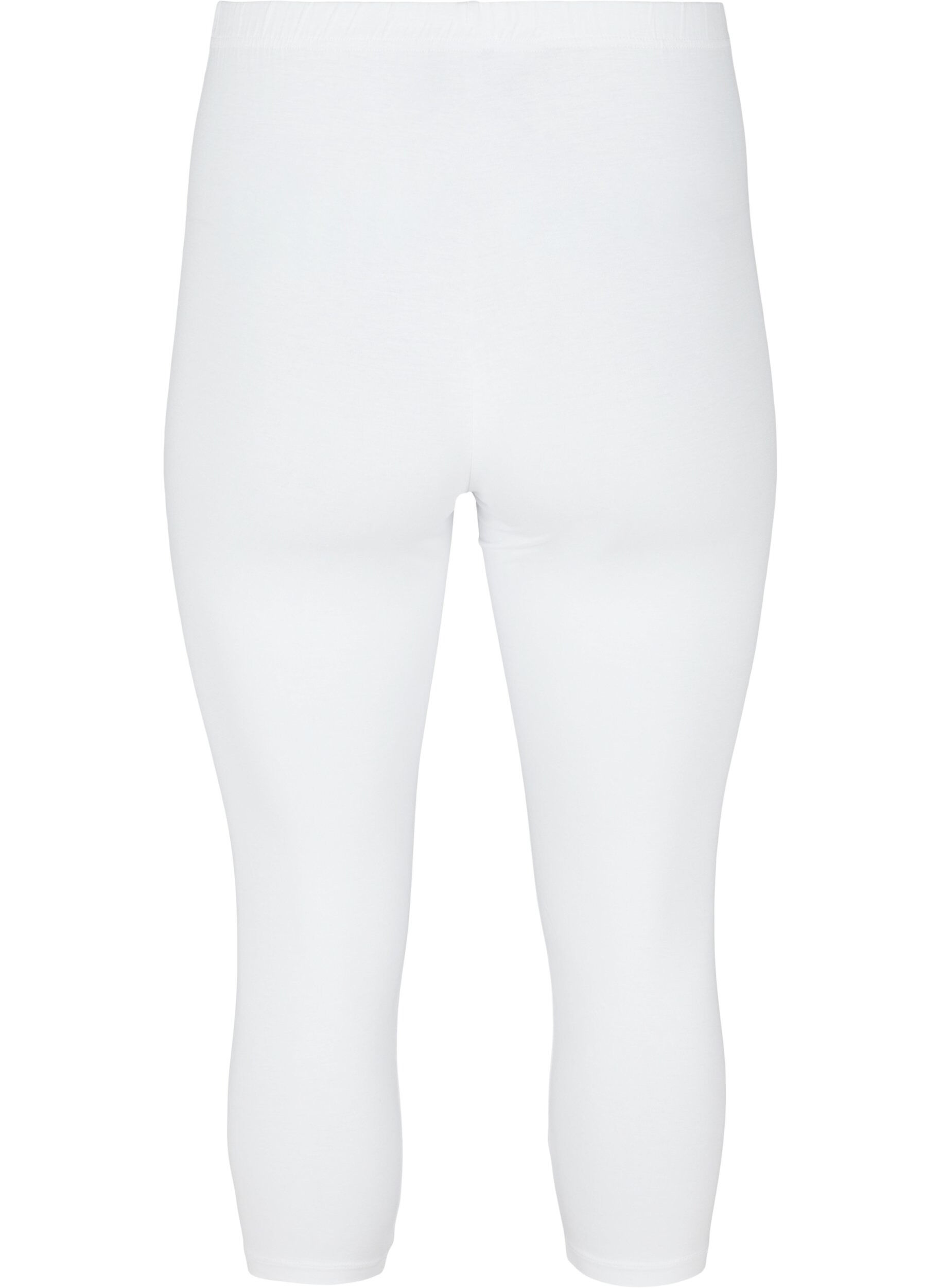 Zizzi Basic 3/4-Leggings , Bright White, Packshot image number 1
