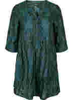Jacquard-Kleid in einer A-Linie mit Rüschen, Scarab, Packshot