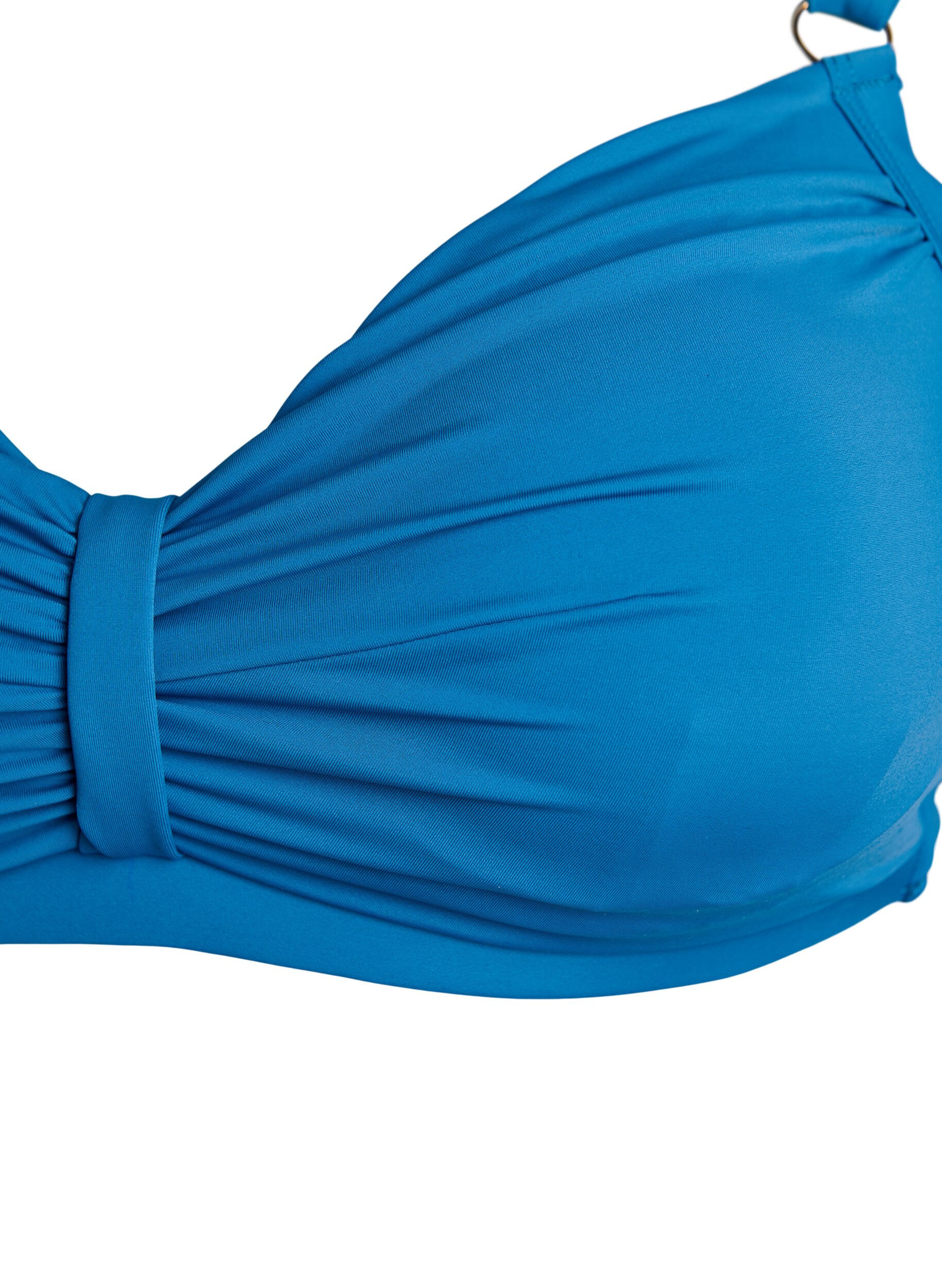Zizzi Bikini-BH mit B&uuml;gel und Drapierung, Blau, Packshot image number 2