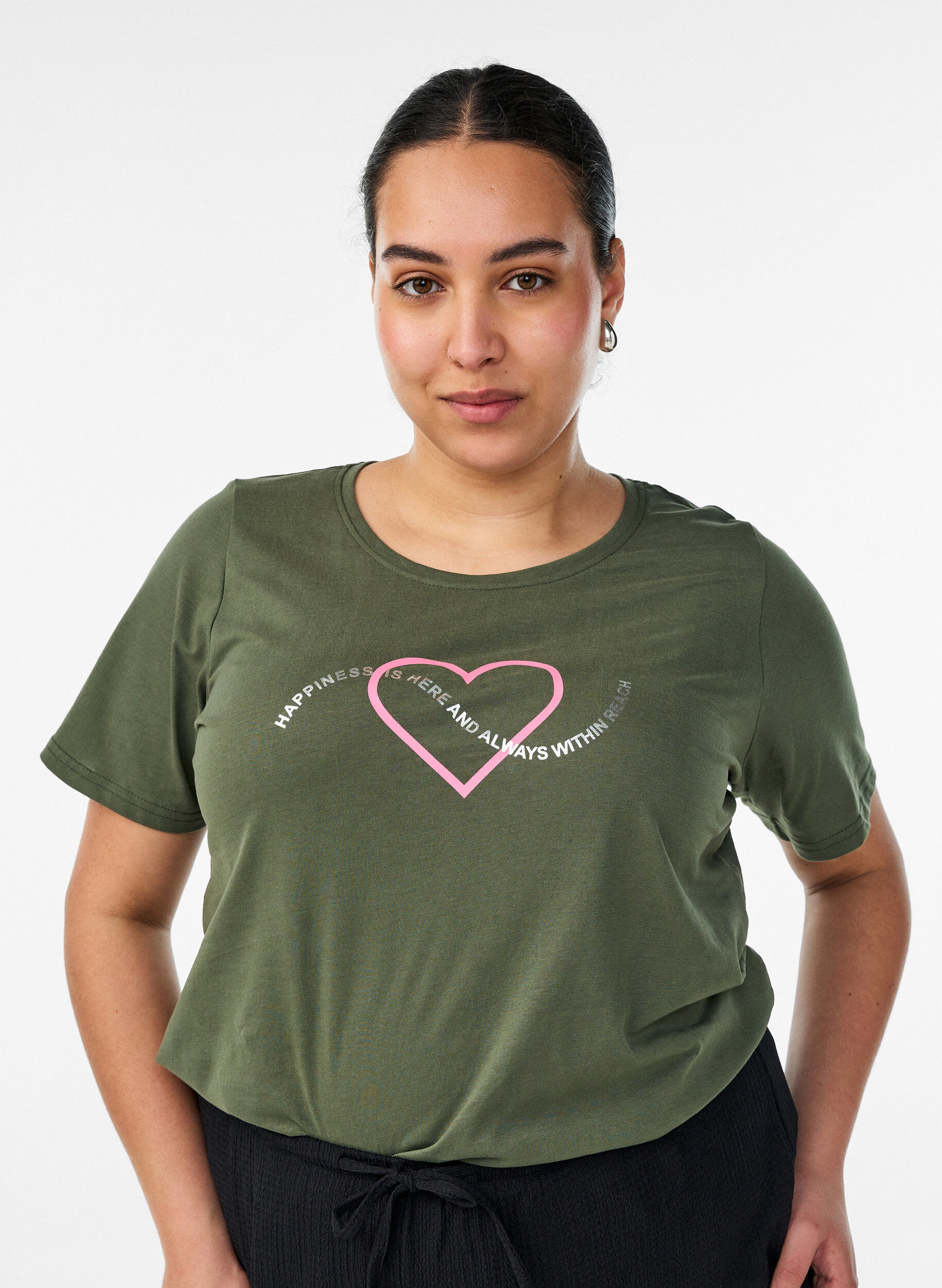 ZizziT-Shirt mit Print, Gr&uuml;n, Model image number 0