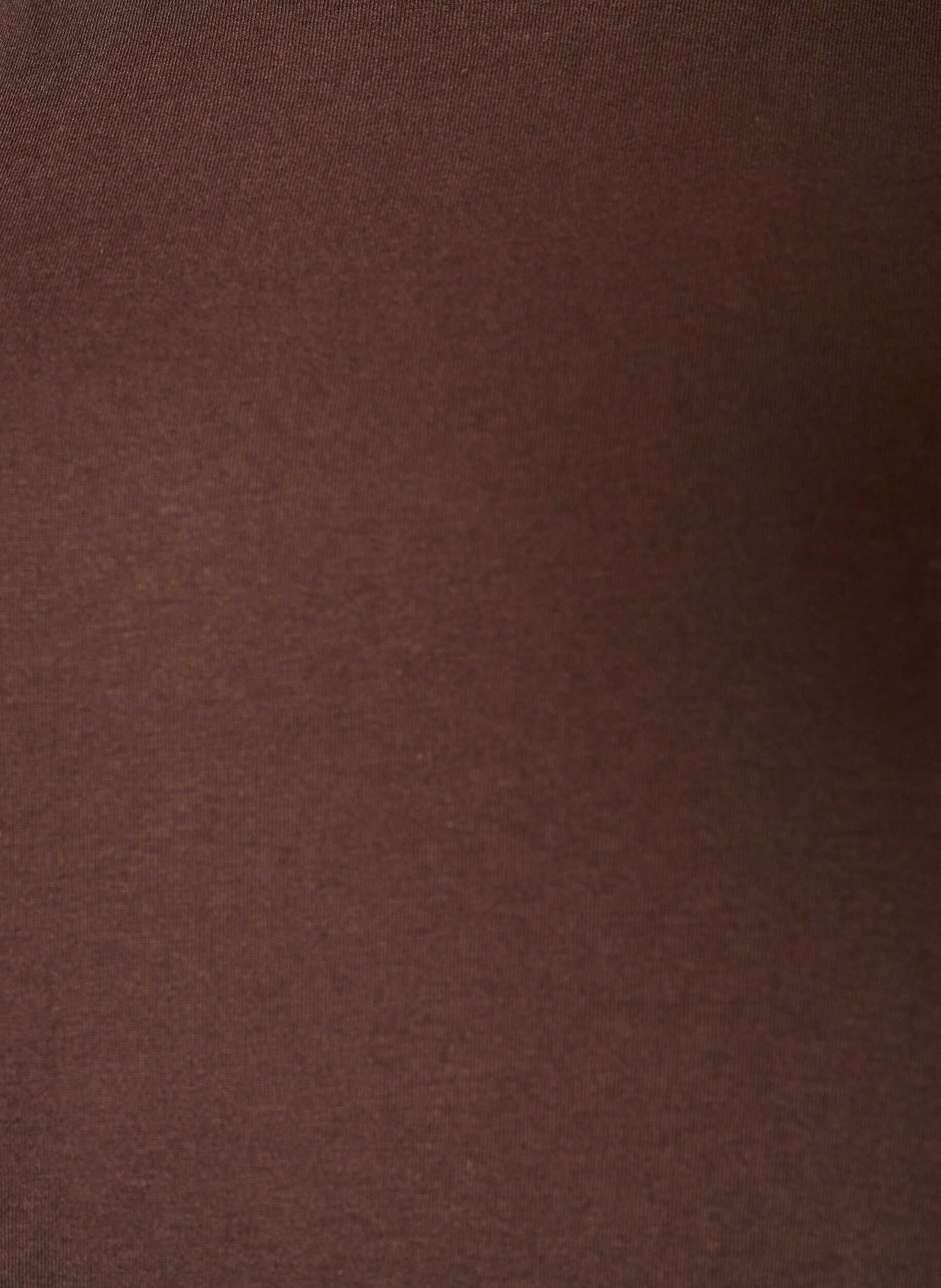 ZizziKurz&auml;rmeliges T-Shirt aus einer Baumwollmischung, Braun, Packshot image number 2