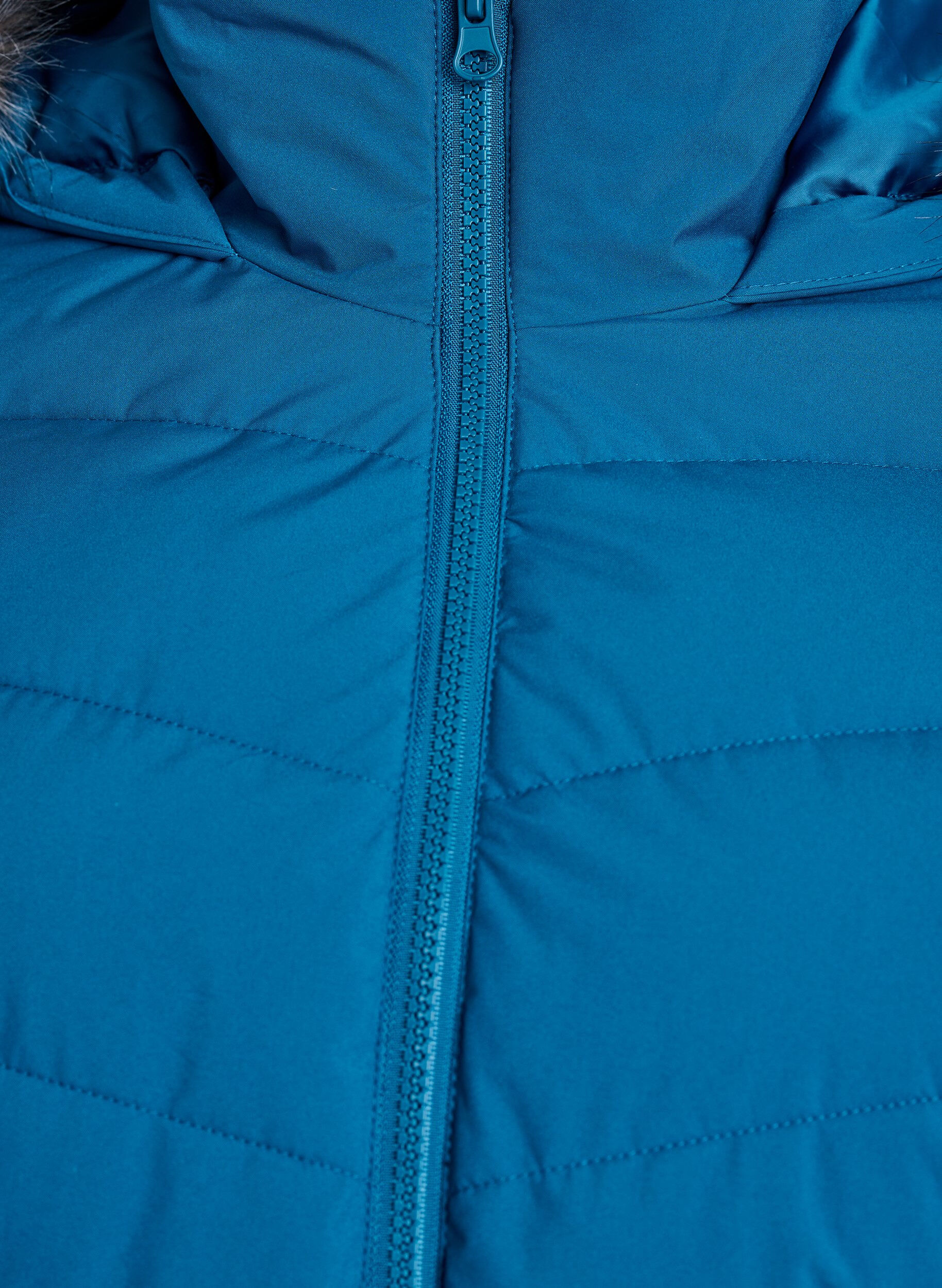 ZizziKurze Steppjacke mit Kapuze, Petrol, Packshot image number 2
