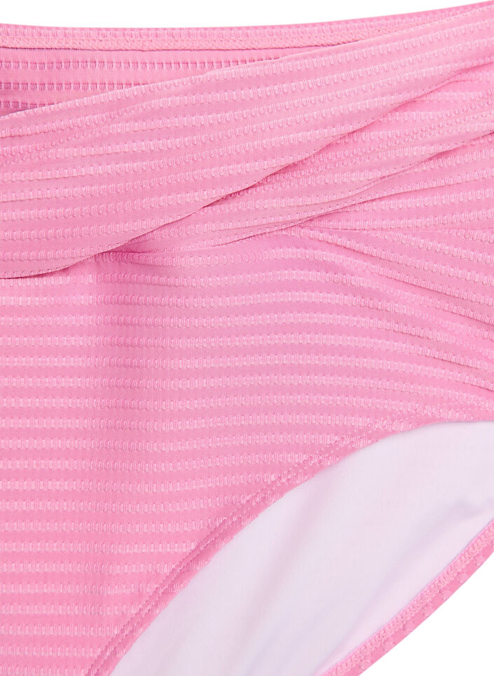 Bikinihose mit hoher Taille und &Uuml;berkreuz-Details, Pink, Packshot image number 2