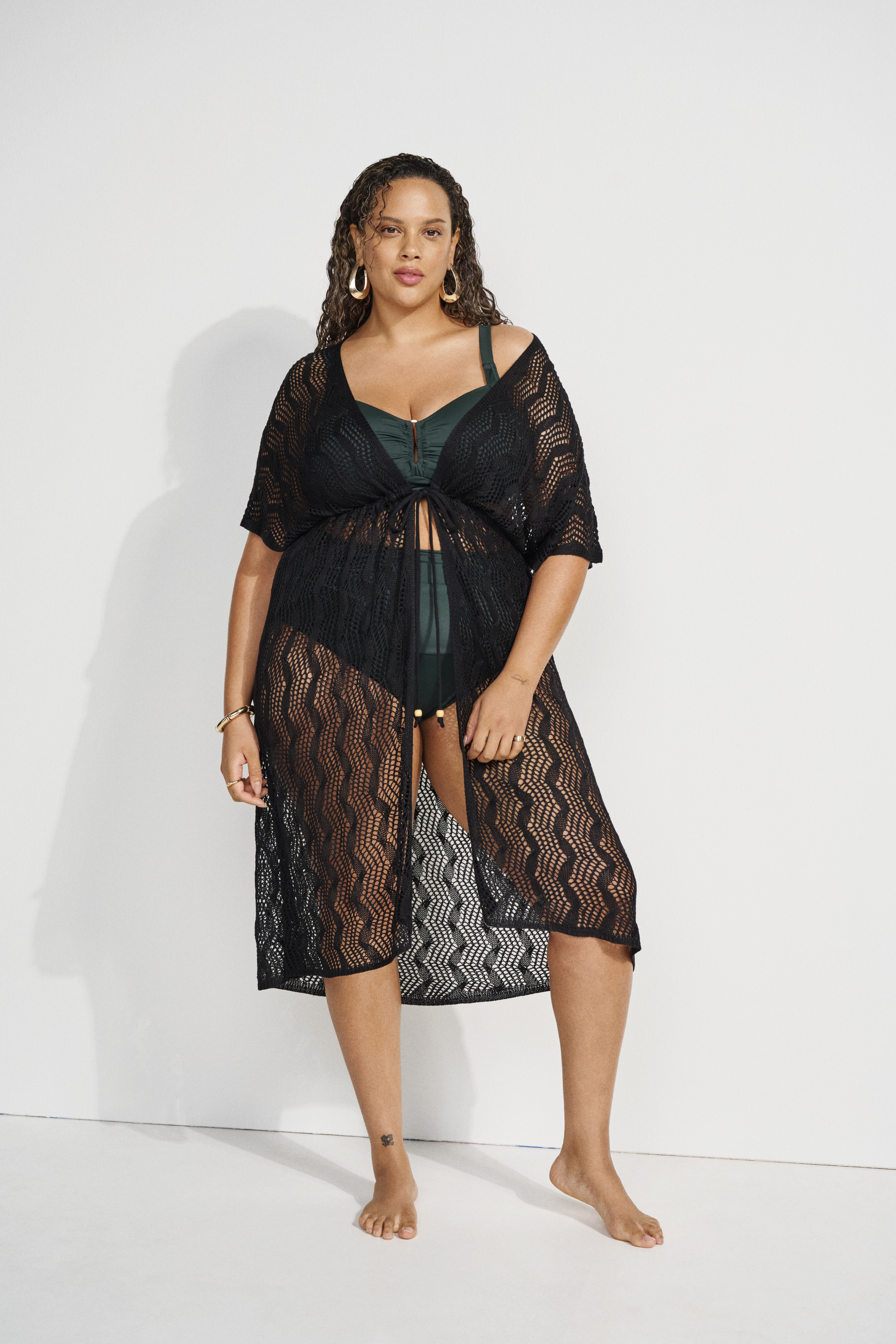 Zizzi Bikini-Look mit Kimono, , Model