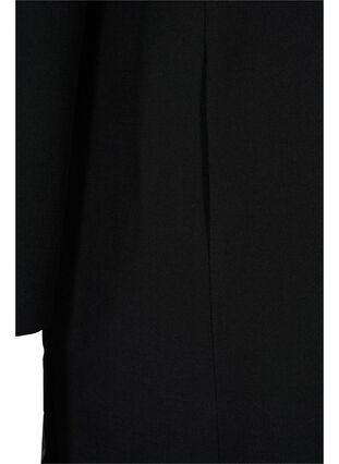 Langer Mantel mit Knopfverschluss, Black, Packshot image number 3