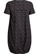 Kurz&auml;rmliges Baumwollkleid mit Aufdruck, Braun, Packshot image number 1
