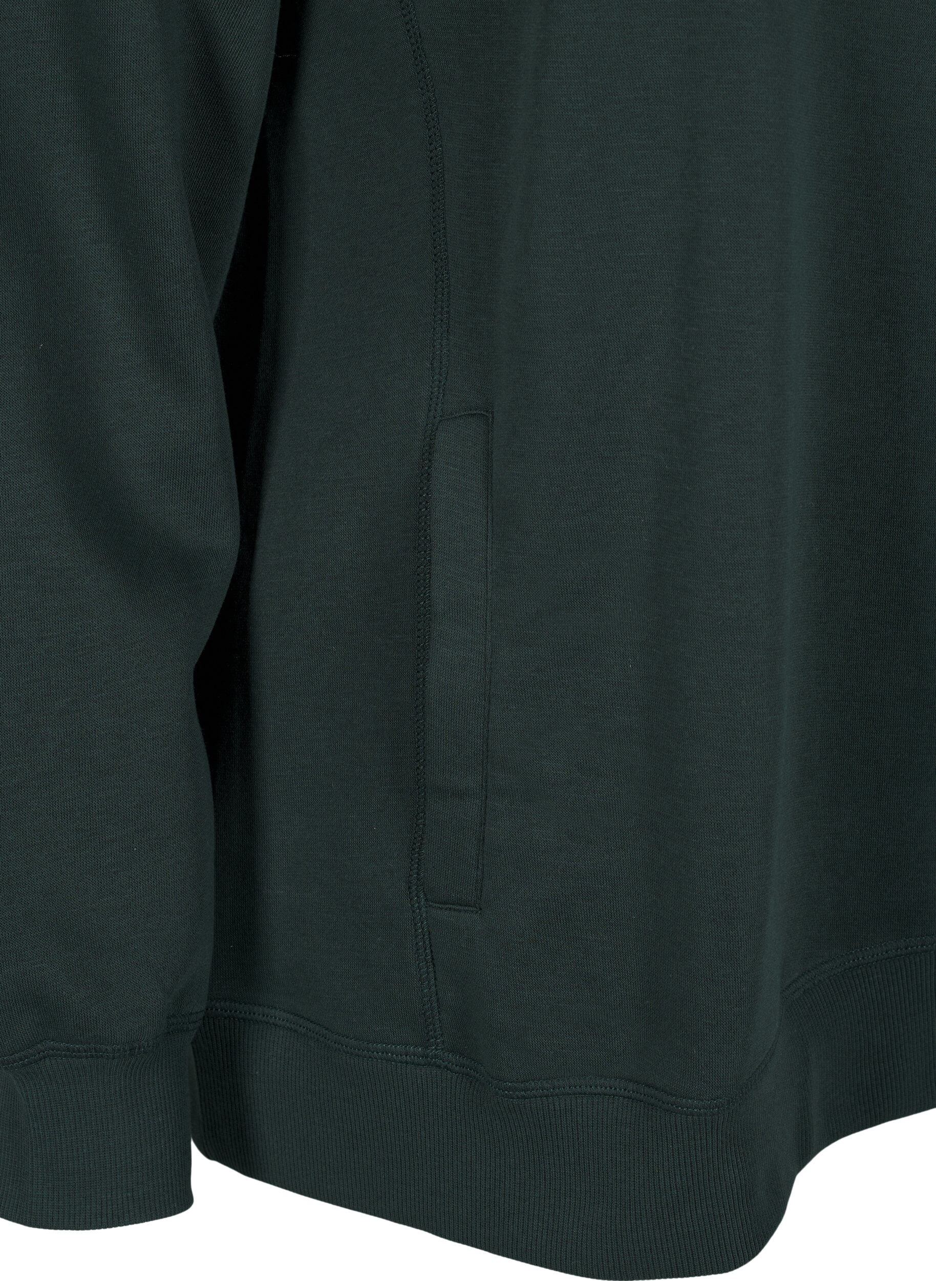 Zizzi FLASH - Sweatshirt mit Stehkragen, Scarab, Packshot image number 3