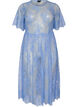 Midikleid aus transparenter Spitze mit kurzen &Auml;rmeln, lila, Packshot image number 0