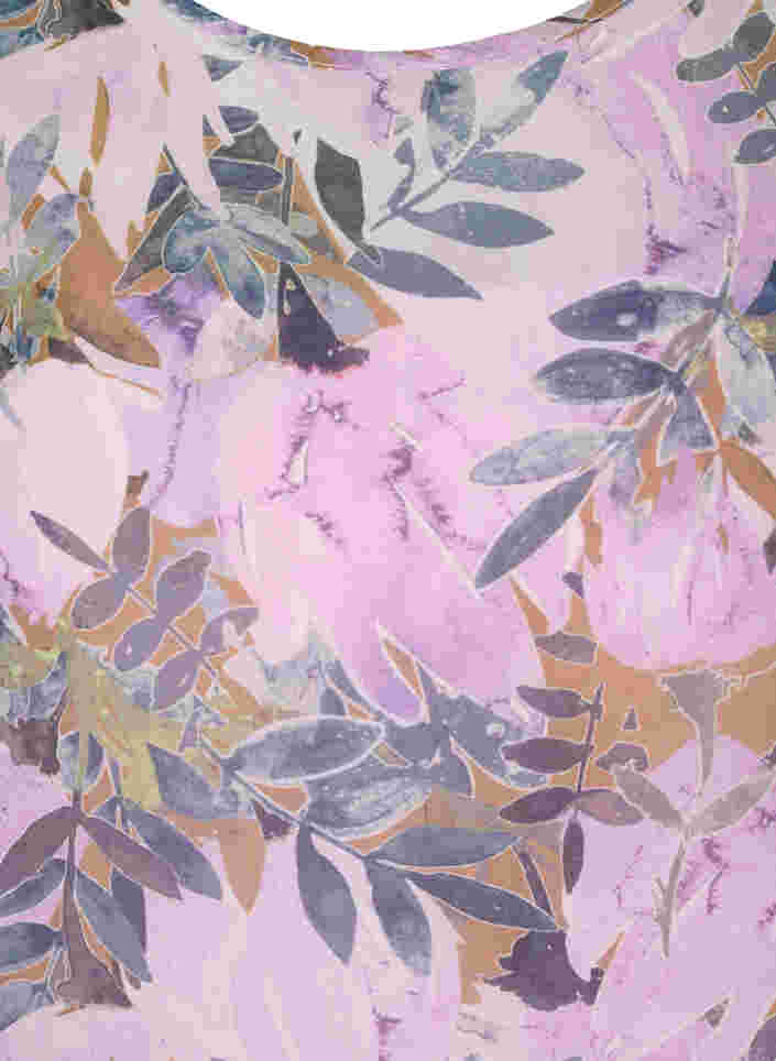 Bedruckte Bluse mit langen Ärmeln, Orchid Bouquet AOP, Packshot image number 2