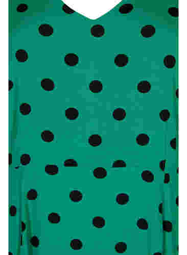 Midikleid aus Viskose mit Punktmustern, Jolly Green Dot AOP, Packshot image number 2