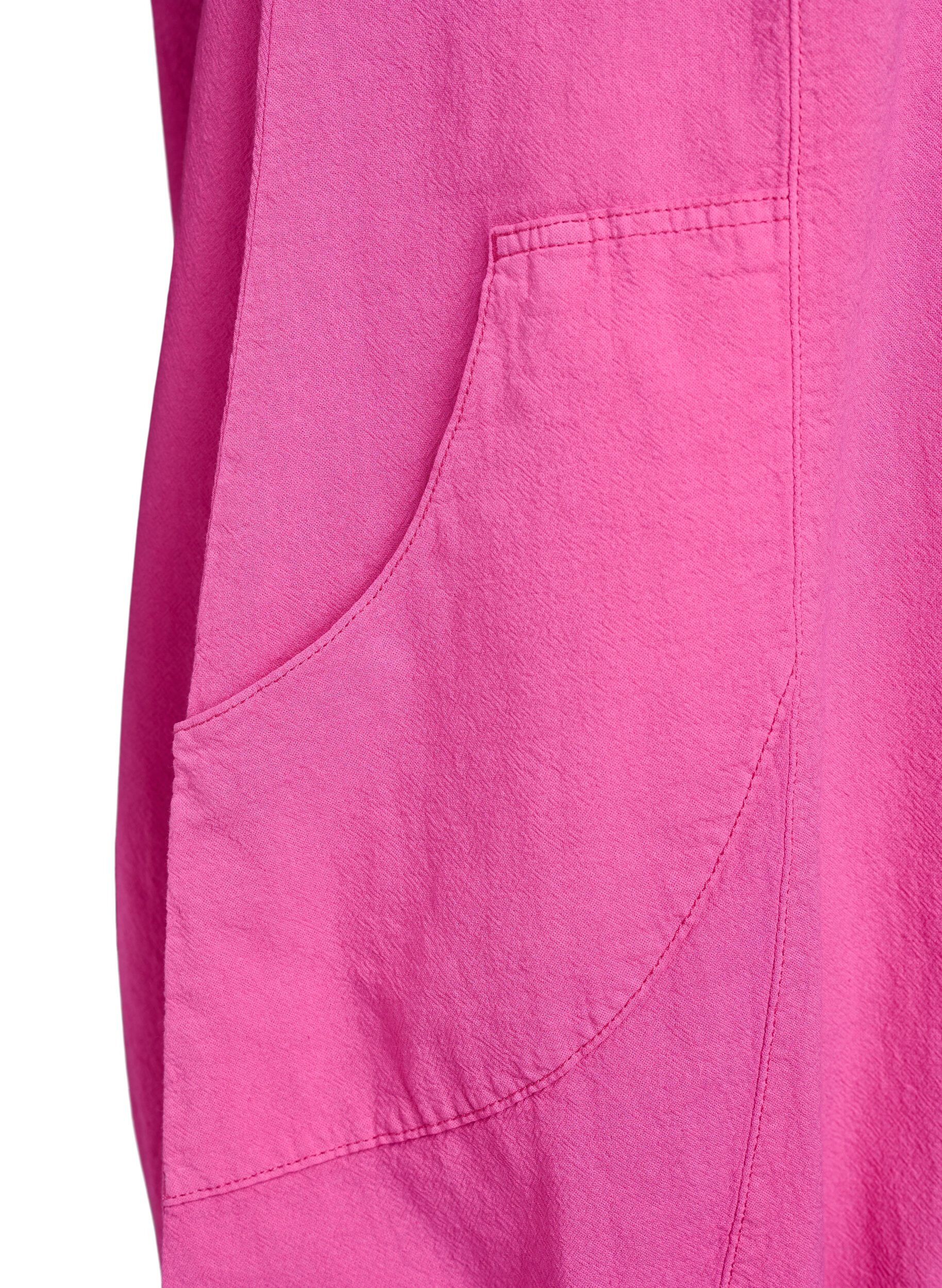 ZizziKurzarm Kleid aus Baumwolle, Rot, Packshot image number 3