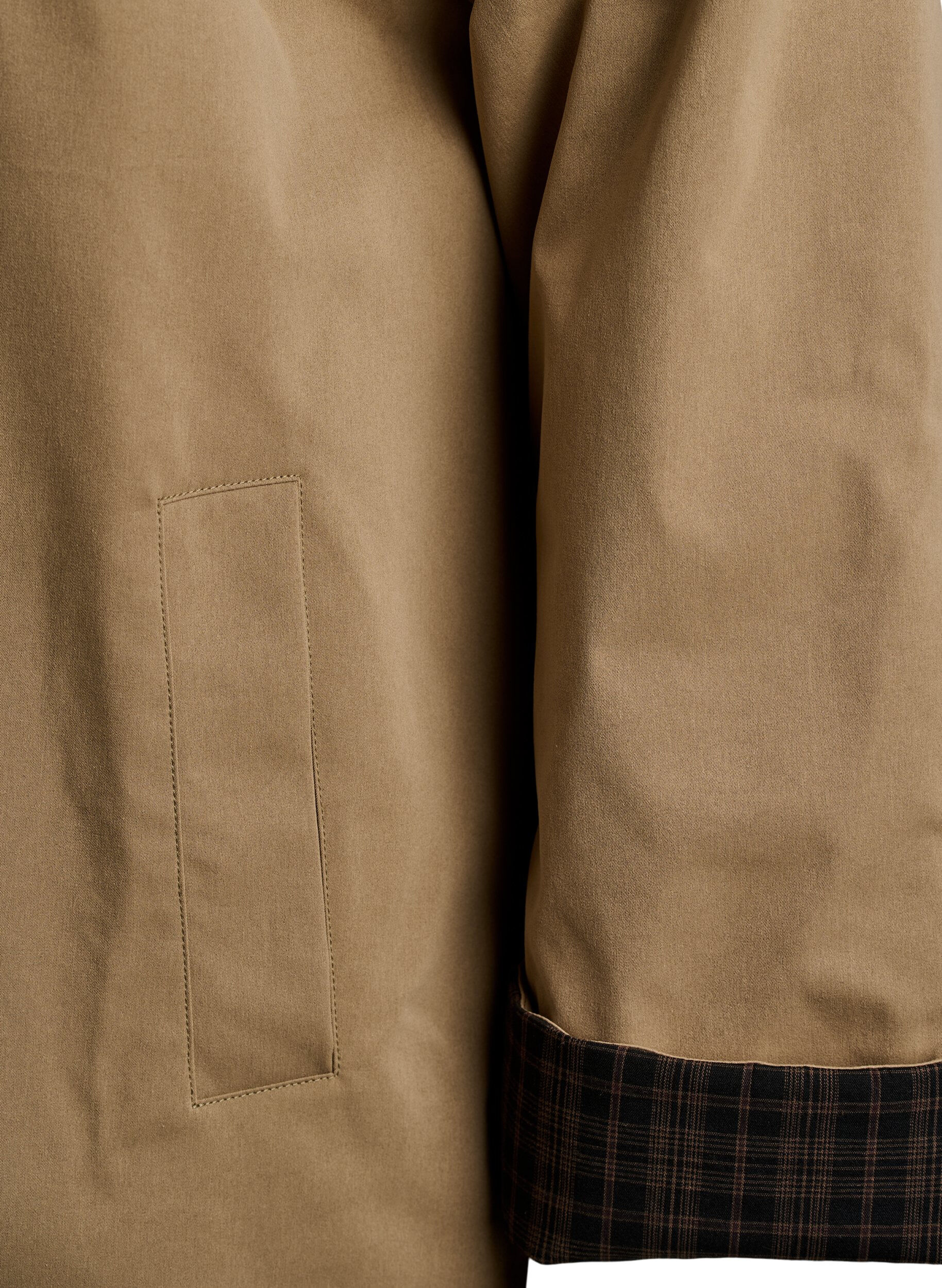 ZizziMittellange Jacke mit Cordkragen, Beige, Packshot image number 3