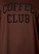 Hoodie mit Textmotiv aus Frottee, Braun, Packshot image number 2